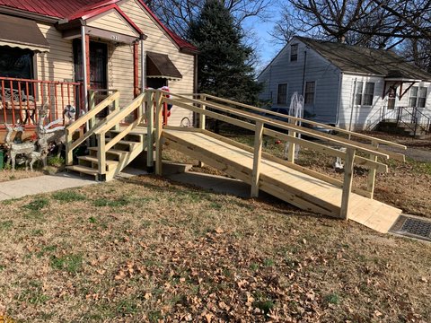 Wheelchair Ramp with step access as well